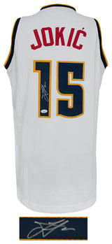 Nikola Jokic Signed White Custom Basketball Jersey - (JSA)