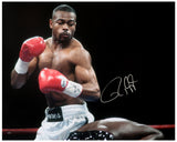 Roy Jones Jr. Signed Boxing White Trunks Action 16x20 Photo