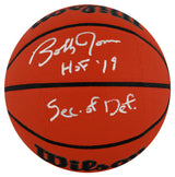 Bobby Jones Signed Wilson Indoor/Outdoor NBA Basketball w/HOF'19 & Sec of Def