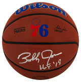 Bobby Jones Signed Philadelphia 76ers Logo Wilson NBA Basketball w/HOF'19