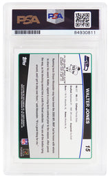 Walter Jones Signed Seattle Seahawks 2006 Topps Football Card #15 w/HOF 14 - (PSA Encapsulated)