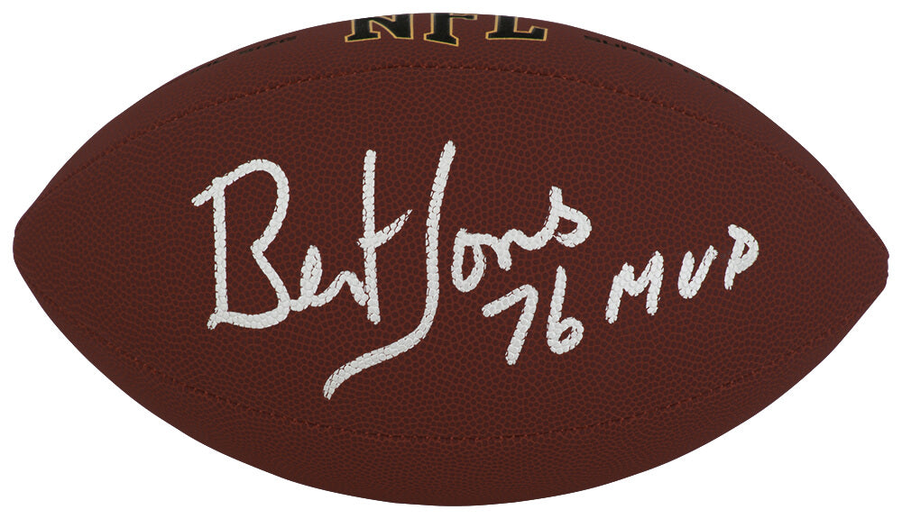 Bert Jones Signed Wilson Super Grip F/S NFL Football w/76 MVP