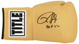 Roy Jones Jr. Signed Title Gold Boxing Glove w/HOF'22