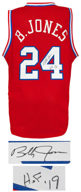 Bobby Jones Signed Red Custom Basketball Jersey w/HOF'19