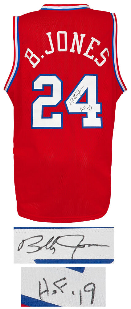 Bobby Jones Signed Red Custom Basketball Jersey w/HOF'19