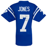 Bert Jones Signed Blue Throwback Custom Football Jersey w/76 MVP