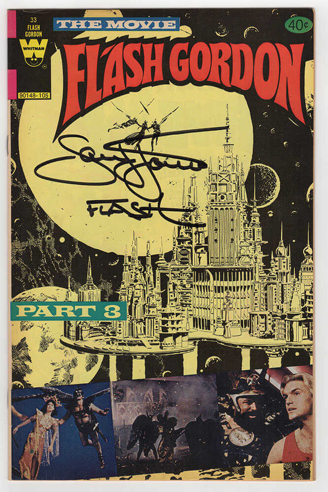 Sam J. Jones Signed Flash Gordon 1980 Whitman #33 The Movie Full Story Part 3 Comic Book w/Flash