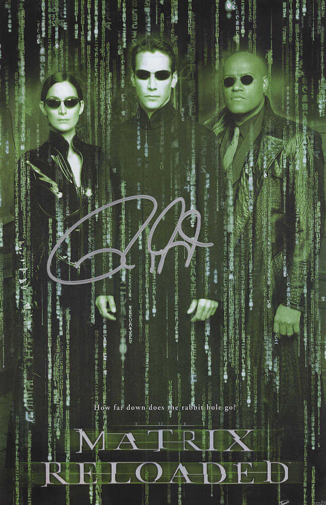 Roy Jones Jr Signed Matrix Reloaded 11x17 Movie Poster