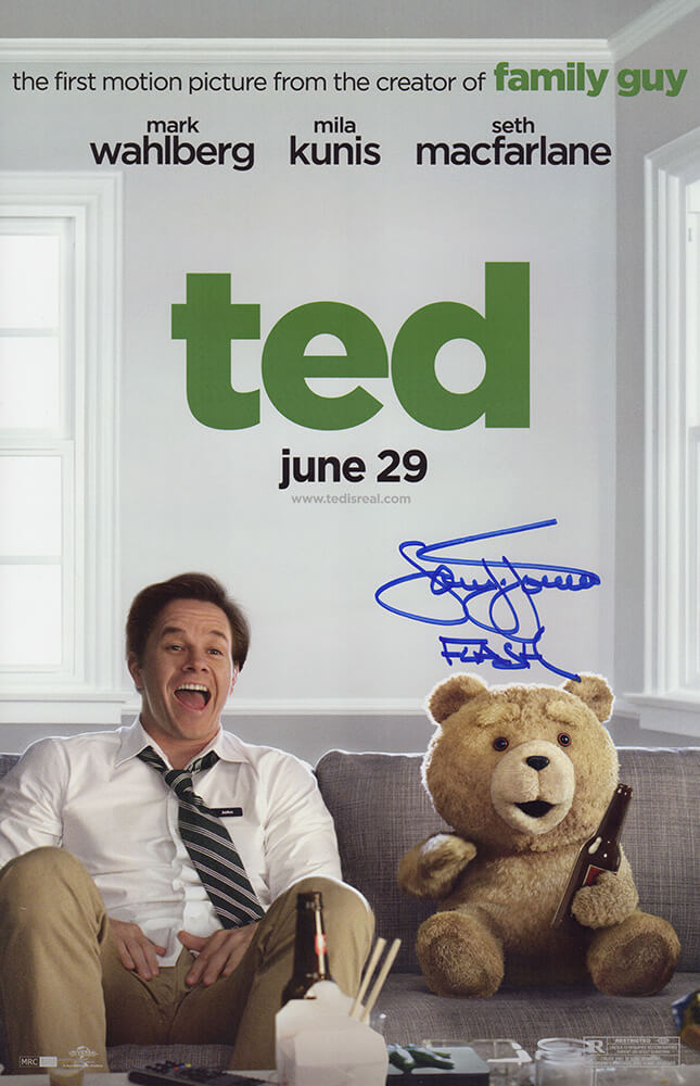 Sam J. Jones Signed Ted 11x17 Movie Poster w/Flash