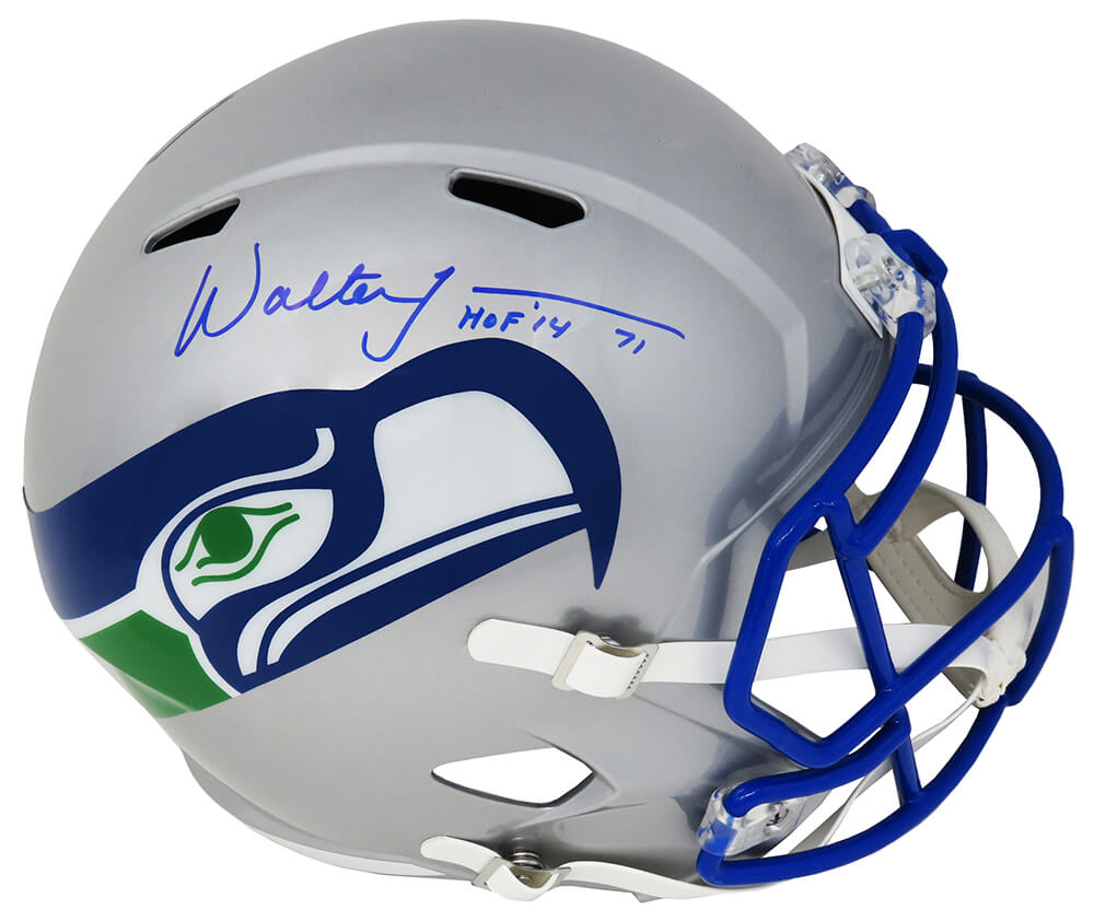 Walter Jones Signed Seattle Seahawks Throwback Riddell Full Size Speed Replica Helmet w/HOF'14
