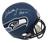 Walter Jones Signed Seattle Seahawks Riddell Full Size Replica Helmet w/HOF'14