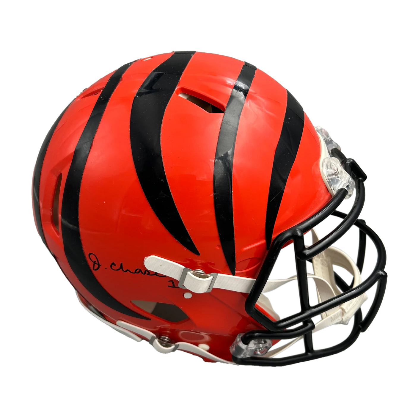 Ja'Marr Chase Autographed Hand Signed Cincinnati Bengals Speed Full Size Authentic Pro Football Helmet - BAS Beckett Authentication