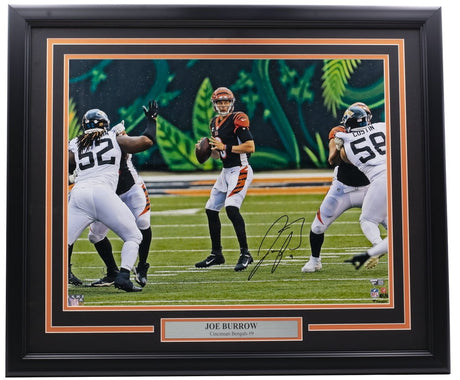 Joe Burrow Signed Framed 16x20 Cincinnati Bengals Photo Fanatics - Sports Integrity