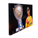 Joey Logano Signed 2022 NASCAR Cup Championship Trophy 20x32 Gallery Wrapped Photo on SpeedCanvas (PA)