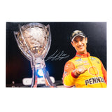 Joey Logano Signed 2022 NASCAR Cup Championship Trophy 20x32 Gallery Wrapped Photo on SpeedCanvas (PA)