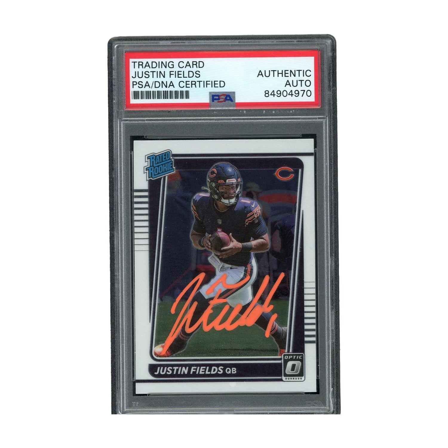 Justin Fields Signed Authentic PSA/DNA Auto Panini Donruss Optic NFL RC