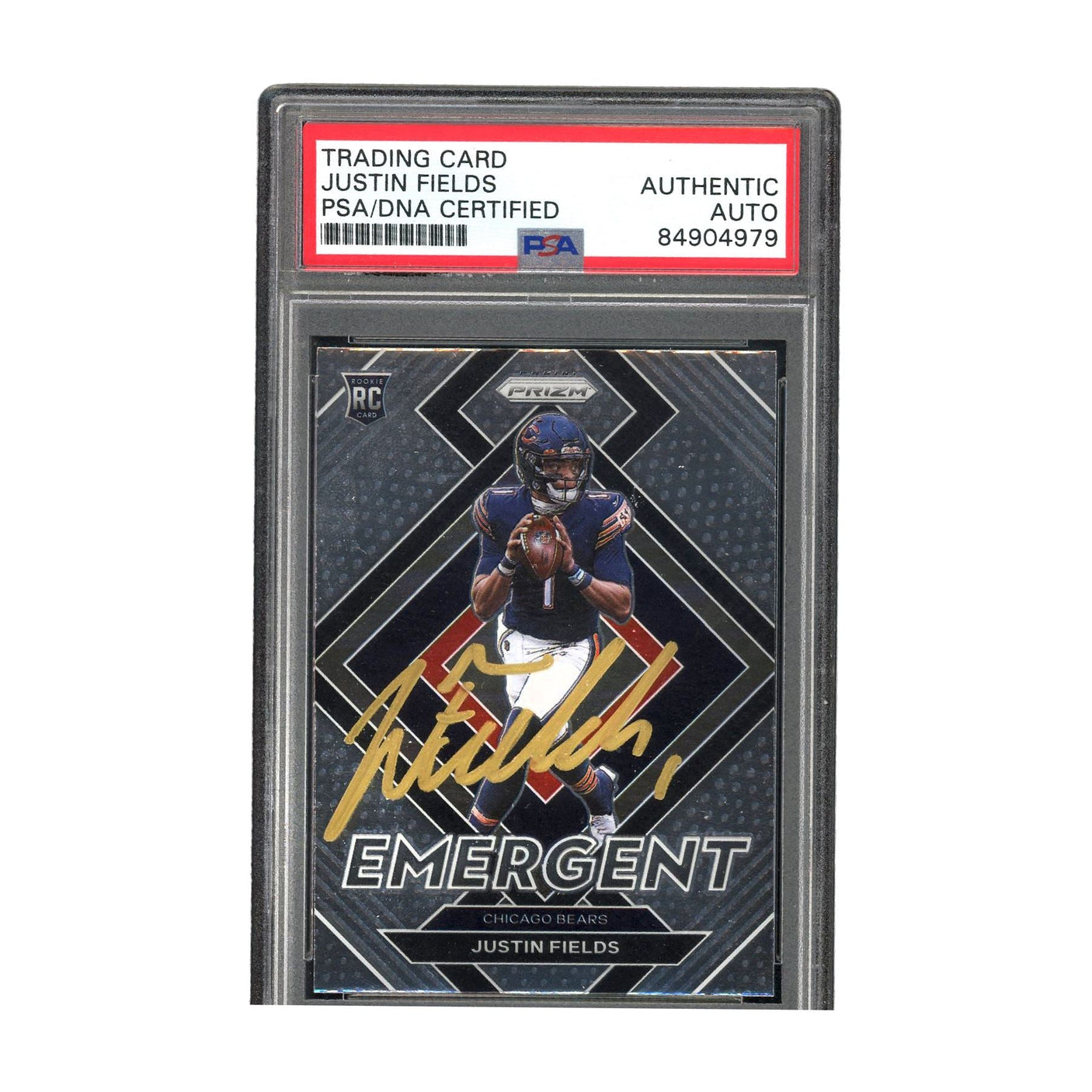 Justin Fields Signed Authentic PSA/DNA Prizm RC NFL Chicago Bears