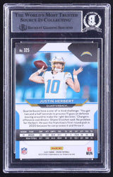 Justin Herbert Signed Authentic Panini Prizm RC NFL Beckett