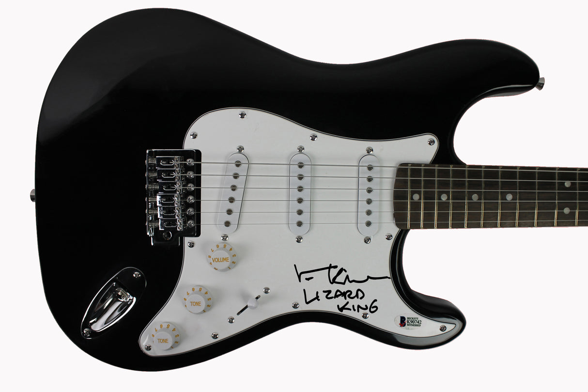 Val Kilmer "Lizard King" Signed Black Electric Guitar BAS Witnessed #K90742