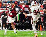 Mikail Kamara Signed Indiana Hoosiers Championship Game Blocked Punt 16x20 Photo - (Beckett)