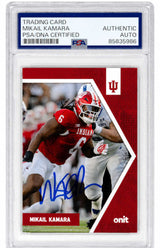 Mikail Kamara Signed Indiana Hoosiers 2025 Onit Football Card #B-44 - (PSA Encapsulated)