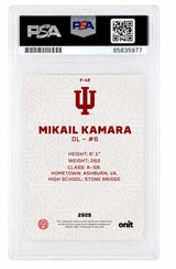 Mikail Kamara Signed Indiana Hoosiers 2025 Onit Football Card #F-12 - (PSA Encapsulated)