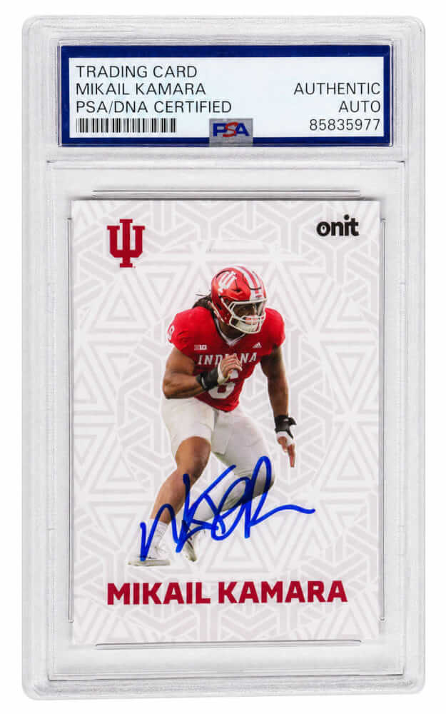 Mikail Kamara Signed Indiana Hoosiers 2025 Onit Football Card #F-12 - (PSA Encapsulated)