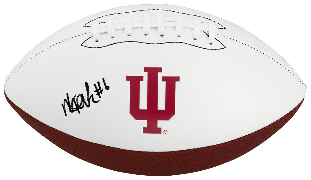 Mikail Kamara Signed Indiana Hoosiers Logo Brands White Logo Football