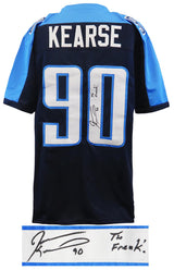 Jevon Kearse Signed Blue Custom Football Jersey w/The Freak