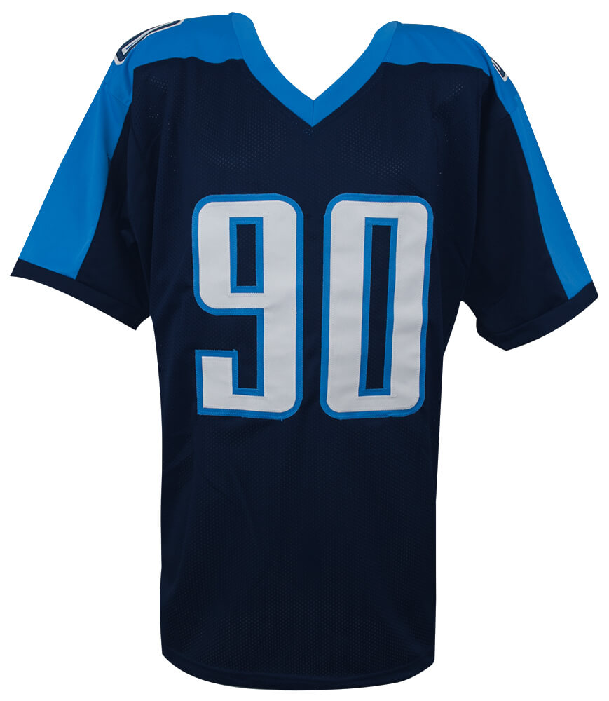 Jevon Kearse Signed Blue Custom Football Jersey w/The Freak