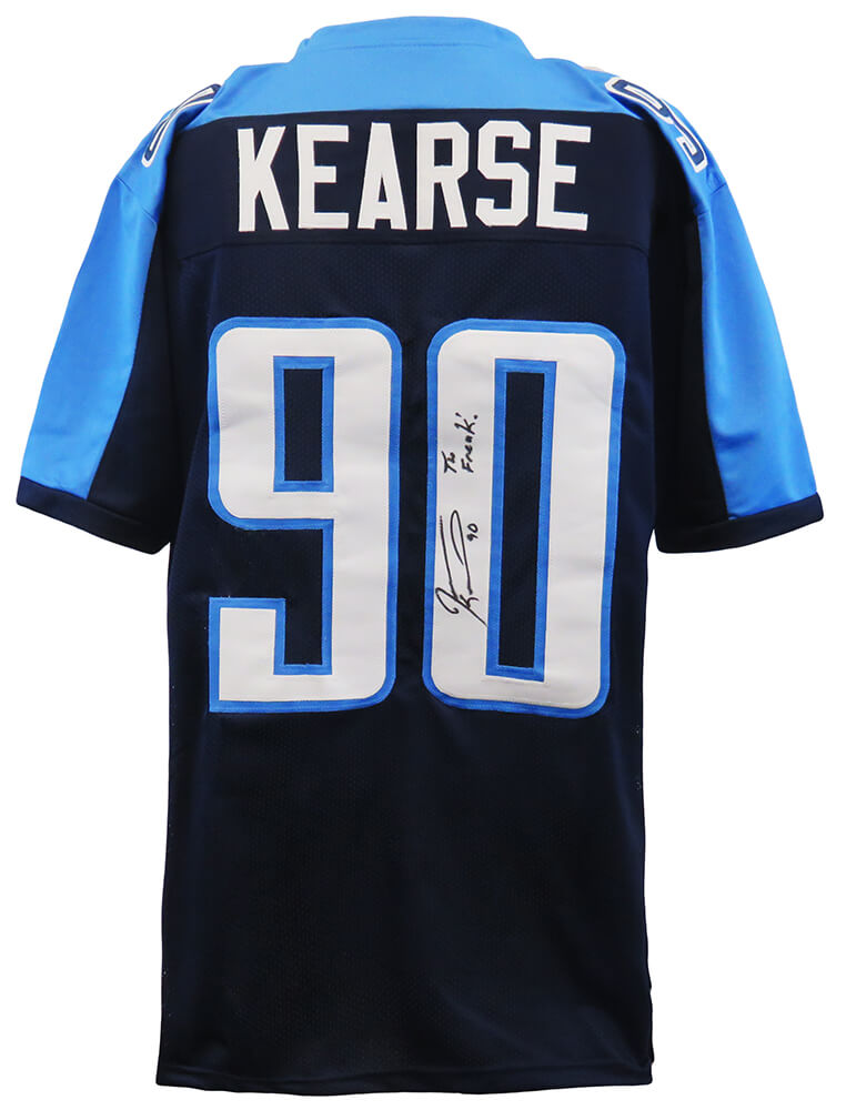 Jevon Kearse Signed Blue Custom Football Jersey w/The Freak