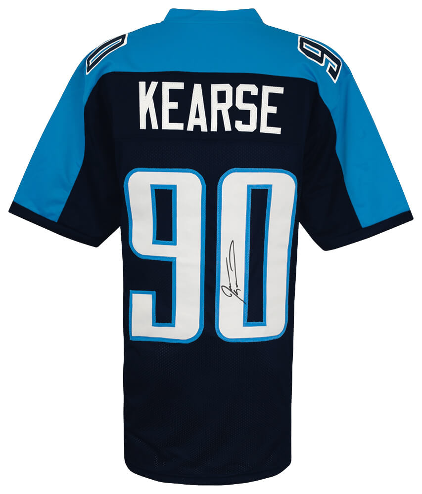 Jevon Kearse Signed Blue Throwback Custom Football Jersey