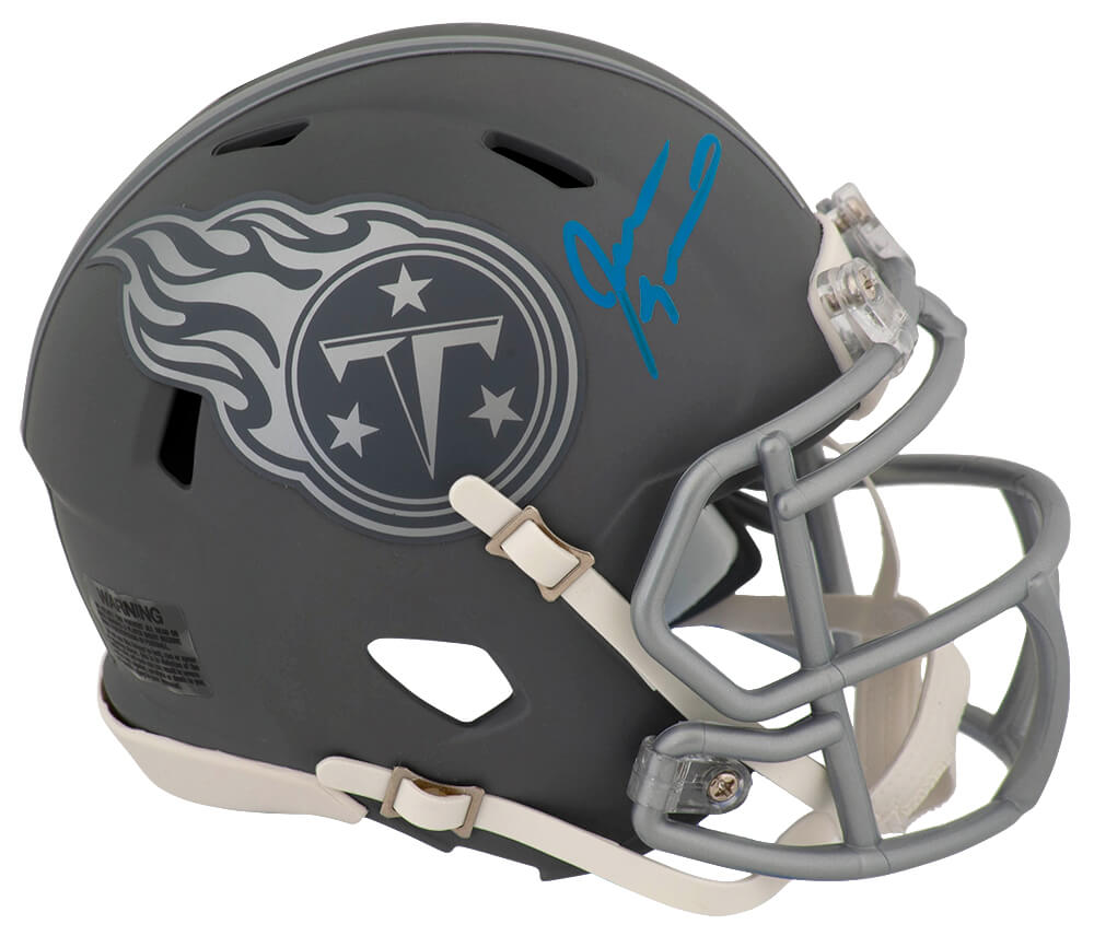 Jevon Kearse Signed Tennessee Titans SLATE Riddell Speed Mini Helmet