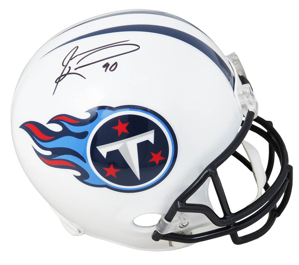 Jevon Kearse Signed Tennessee Titans White Throwback Riddell Full Size Replica Helmet