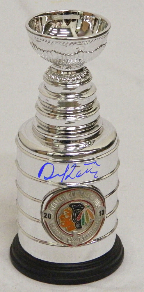 Duncan Keith Signed Chicago Blackhawks 2013 Champions Logo Mini Stanley Cup