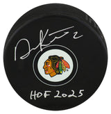 Duncan Keith Signed Chicago Blackhawks Logo Hockey Puck w/HOF 2025