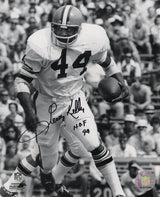 Leroy Kelly Signed Cleveland Browns B&W With Football Action 8x10 Photo w/HOF'94