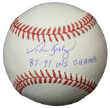 Tom Kelly Signed Rawlings Official MLB Baseball w/87, 91 WS Champs