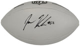 Jason Kelce Signed Wilson Duke Silver Metallic NFL Full Size Replica Football