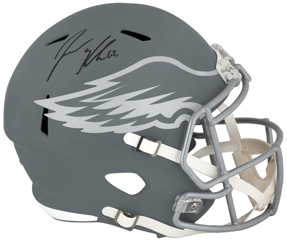 Jason Kelce Signed Philadelphia Eagles SLATE Riddell Full Size Speed Replica Helmet