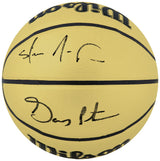 Gary Payton & Shawn Kemp Signed Wilson GOLD NBA Basketball