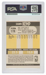 Shawn Kemp Signed Supersonics 1990 Fleer Rookie Basketball Card #178 - (PSA Encapsulated)