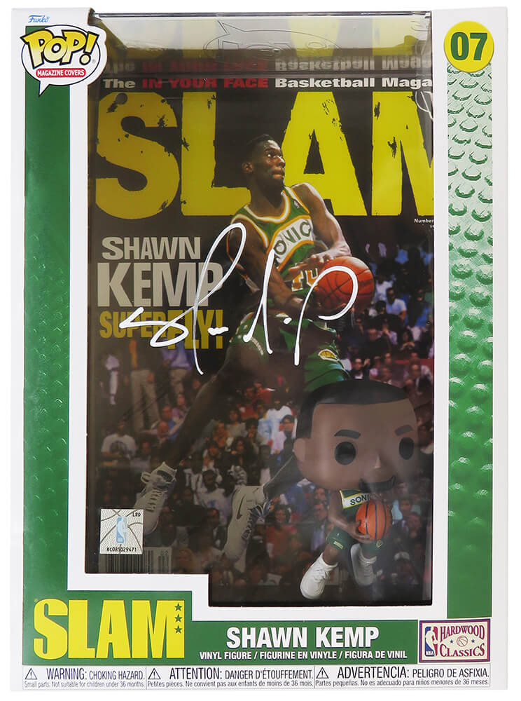 Shawn Kemp Signed Seattle Supersonics NBA SLAM Funko Pop Doll #07