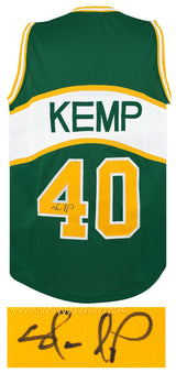 Shawn Kemp Signed Green T/B Custom Basketball Jersey