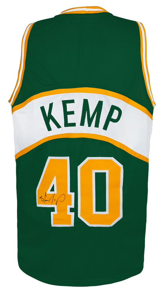 Shawn Kemp Signed Green Custom Basketball Jersey w/Reign Man
