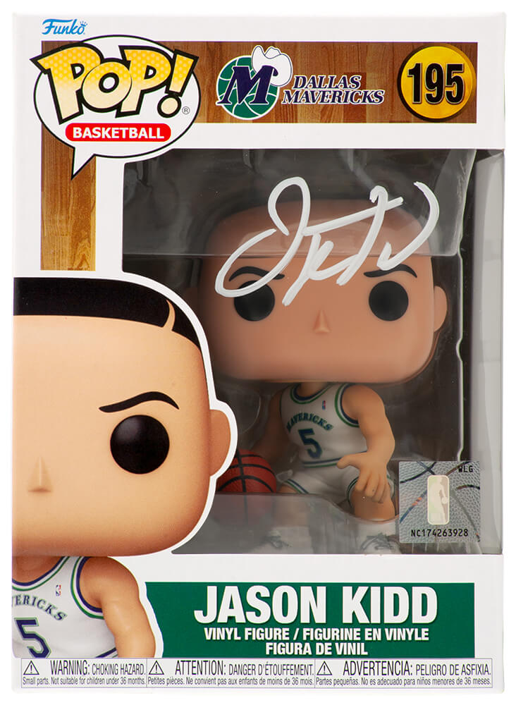 Jason Kidd Signed Dallas Mavericks NBA Funko Pop Doll #195