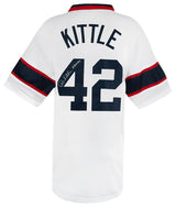 Ron Kittle Signed White 1980's Style Throwback Custom Baseball Jersey w/83 AL ROY