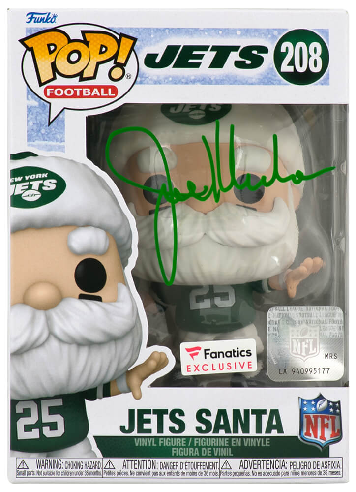 Joe Klecko Signed New York Jets 'SANTA' Funko Pop Doll #208