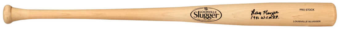 Ray Knight Signed Louisville Slugger Pro Blonde Baseball Bat w/1986 WS MVP