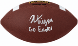 Noah Knigga Signed Wilson NCAA Full Size Football w/Go Eagles